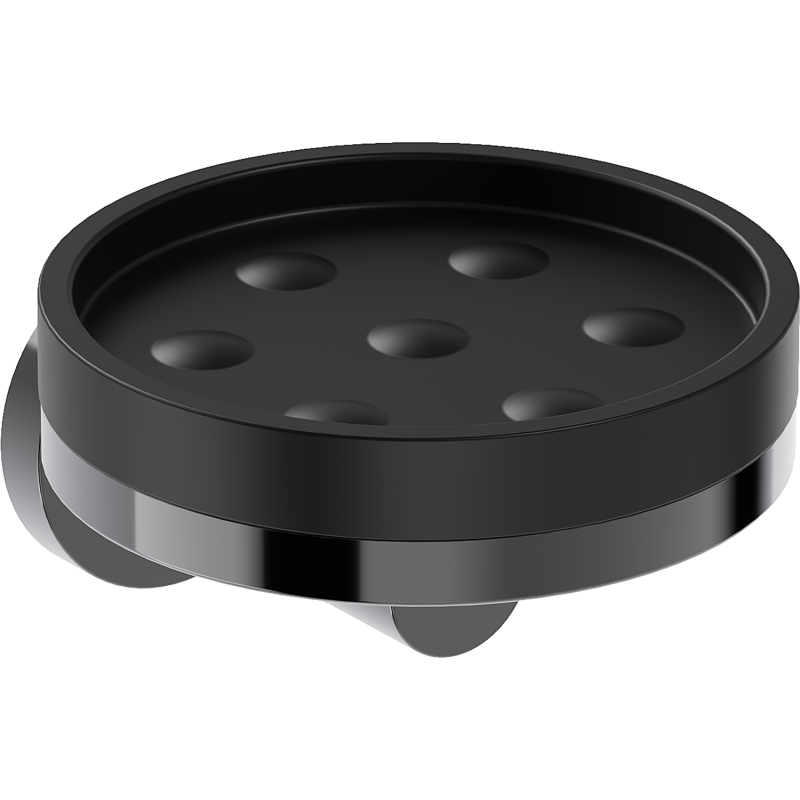 Mexen Triv săpunieră, crom negru/negru - 70A33055-73B