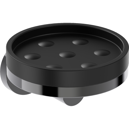 Mexen Triv săpunieră, crom negru/negru - 70A33055-73B