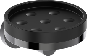 Mexen Triv săpunieră, crom negru/negru - 70A33055-73B