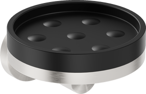 Mexen Triv szappantartó, fekete/csiszolt nikkel - 70A33055-97B