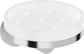 Mexen Triv szappantartó, fehér/króm - 70A33055-00W