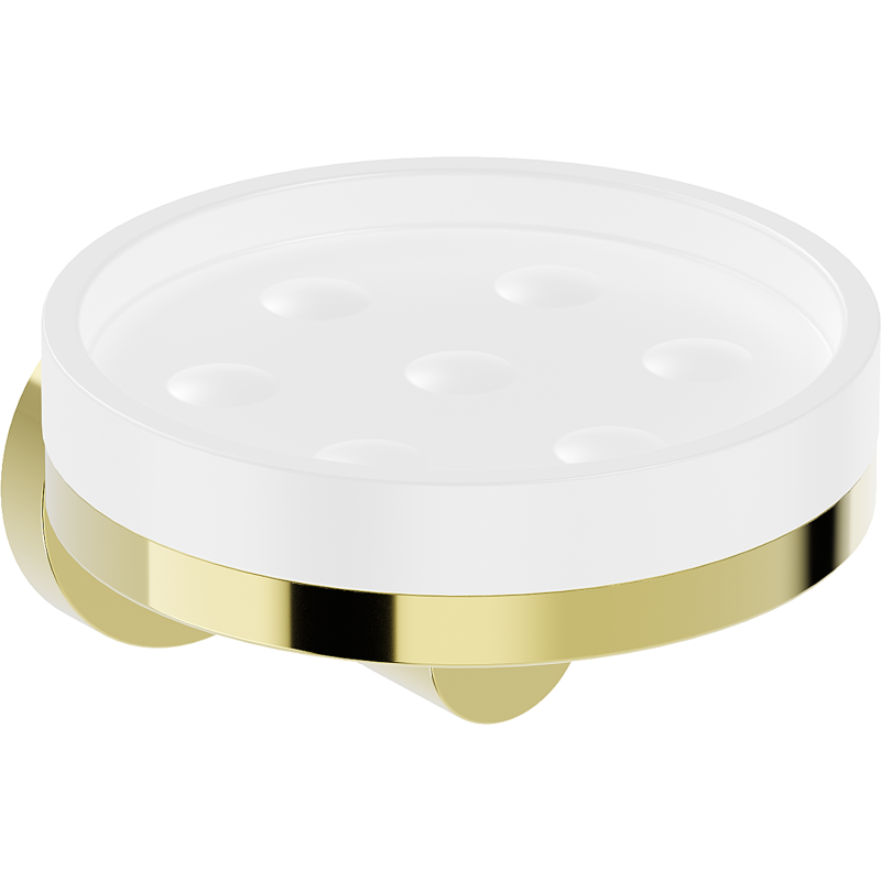 Mexen Triv savonieră, albă/aurie - 70A33055-50W