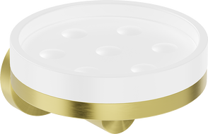 Mexen Triv szappantartó, fehér/arany kefe-finis - 70A33055-55W