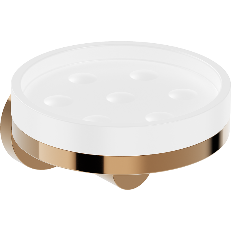 Mexen Triv săpunieră, alb/aur roz - 70A33055-60W