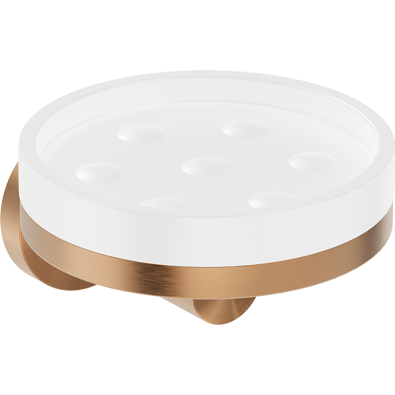 Mexen Triv săpunieră, albă/cupru periat - 70A33055-65W