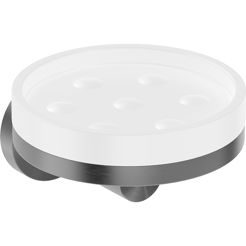 Mexen Triv săpunieră, albă/gun gray periată - 70A33055-66W