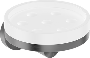 Mexen Triv săpunieră, albă/gun gray periată - 70A33055-66W