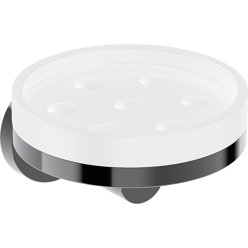 Mexen Triv szappantartó, fehér/fekete króm - 70A33055-73W