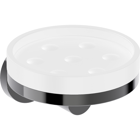 Mexen Triv săpunieră, albă/negru crom - 70A33055-73W