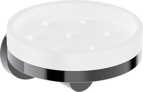 Mexen Triv szappantartó, fehér/fekete króm - 70A33055-73W