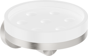 Mexen Triv szappantartó, fehér/kefélt nikkel - 70A33055-97W