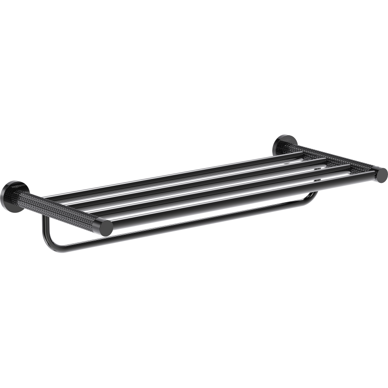 Mexen Triv raft pentru prosop, crom negru - 70A33081-73
