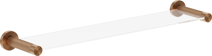 Mexen Triv függő üveges polc, sörtélt réz - 70A33061-65