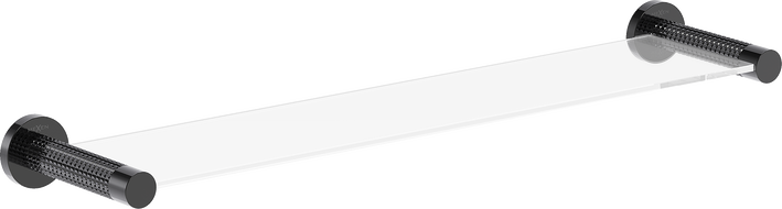 Mexen Triv függő üvegpolc, fekete króm - 70A33061-73