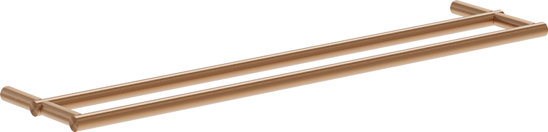 Mexen Loop kettős törölközőtartó, csiszolt réz - 70A71047-65