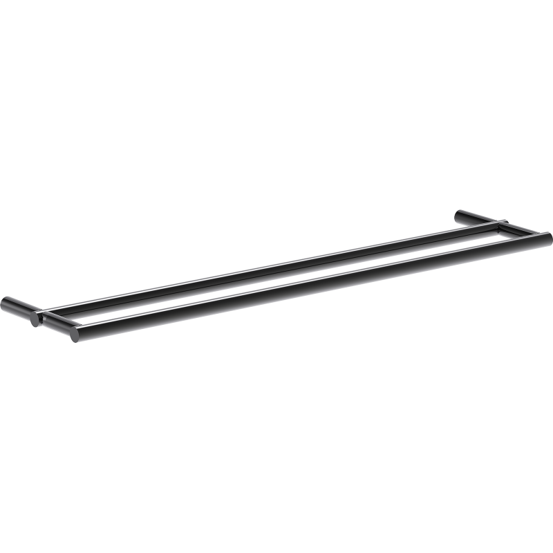 Mexen Loop cuier dublu pentru prosoape, black chrome - 70A71047-73
