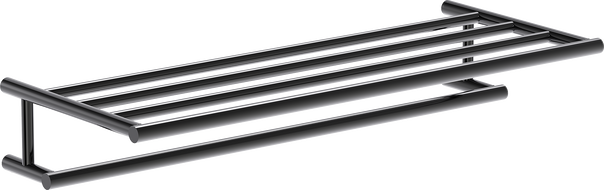 Mexen Loop törölközőtartó, fekete króm - 70A71081-73
