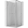 Mexen Linea 90 x 90 cm-es tolóajtós zuhanykabin, átlátszó, króm - 8E1-090-090-01-01