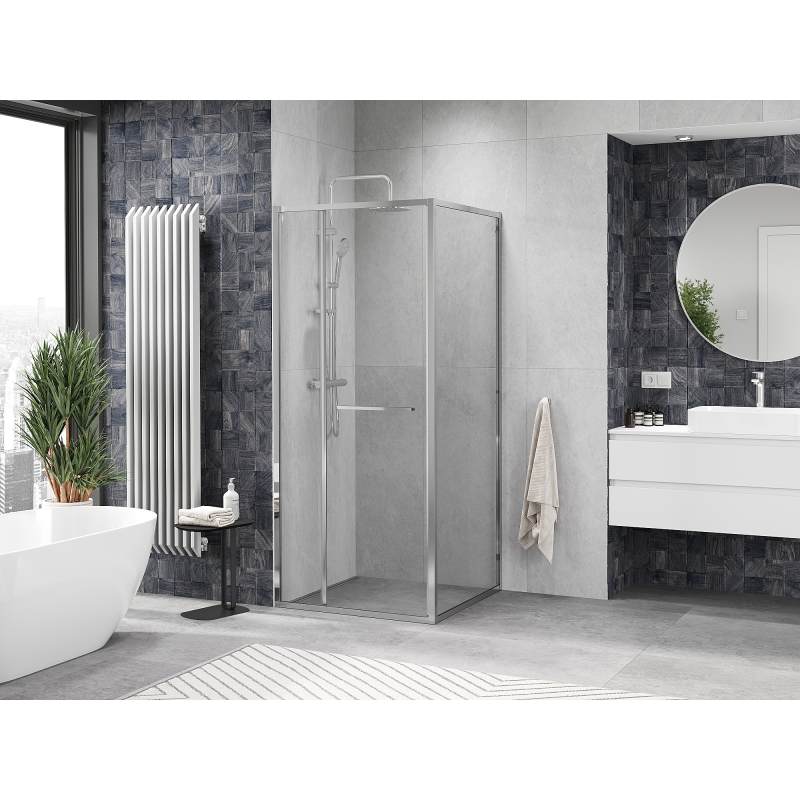 Mexen Linea cabină de duș glisantă 90 x 90 cm, transparentă, crom - 8E1-090-090-01-01