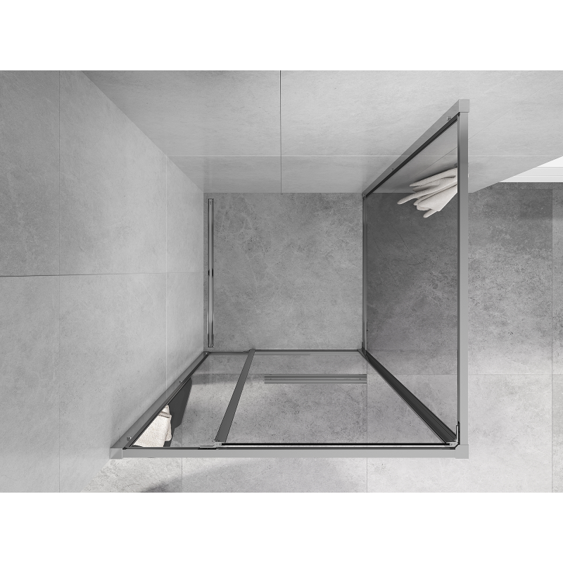 Mexen Linea cabină de duș glisantă 90 x 90 cm, transparentă, crom - 8E1-090-090-01-01