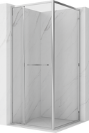 Mexen Linea 95 x 95 cm-es tolóajtós zuhanykabin, átlátszó, króm - 8E1-095-095-01-01