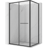 Mexen Linea 110 x 80 cm-es toló zuhanykabin, átlátszó, fekete - 8E1-110-080-70-70