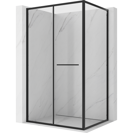 Mexen Linea 80 x 85 cm-es, áttetsző, fekete tolóajtós zuhanykabin - 8E1-080-085-70-70