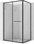 Mexen Linea 85 x 90 cm-es tolóajtós zuhanykabin, átlátszó, fekete - 8E1-085-090-70-70