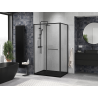 Mexen Linea 100 x 90 cm-es eltolható zuhanykabin, átlátszó, fekete - 8E1-100-090-70-70