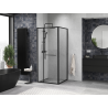 Mexen Linea 80 x 80 cm-es tolóajtós zuhanykabin, átlátszó, fekete - 8E1-080-080-70-70