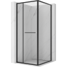Mexen Linea cabină de duș glisantă 100 x 100 cm, transparentă, neagră - 8E1-100-100-70-70