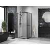 Mexen Linea cabină de duș glisantă 90 x 90 cm, transparentă, neagră - 8E1-090-090-70-70
