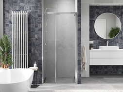 Mexen Linea 95 cm-es tolóajtós zuhanyajtó, átlátszó, króm - 8E1-095-000-01-01