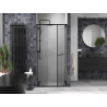 Mexen Linea uși de duș glisante 85 cm, transparente, negre - 8E1-085-000-70-70