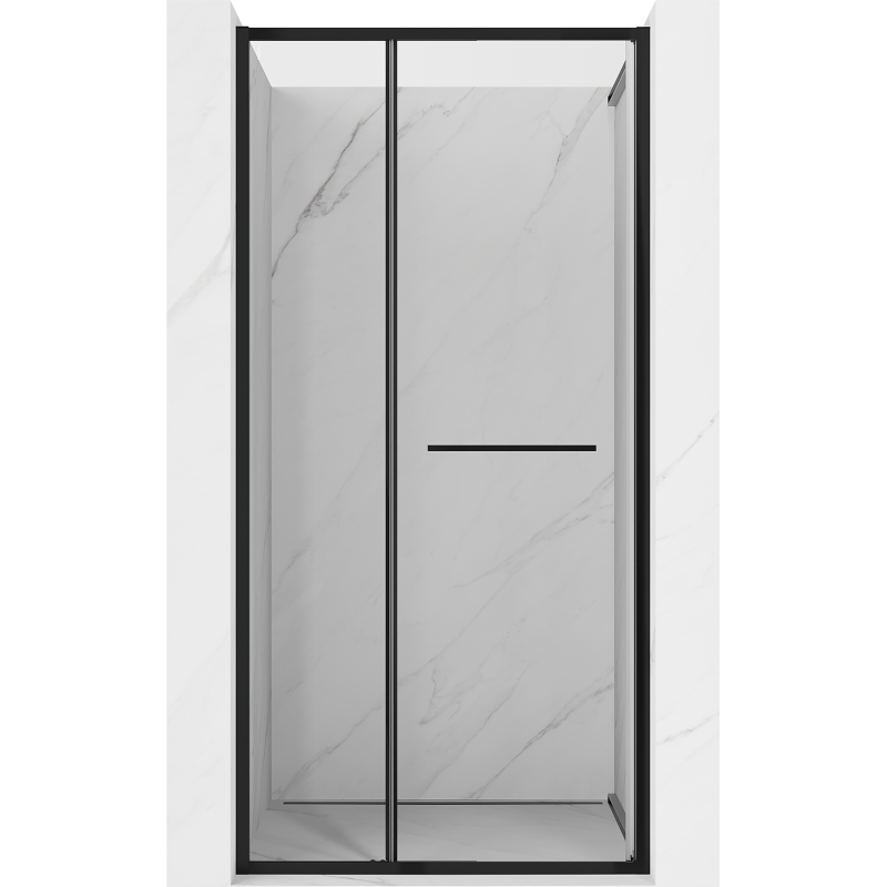 Mexen Linea uși de duș glisante 120 cm, transparente, negre - 8E1-120-000-70-70