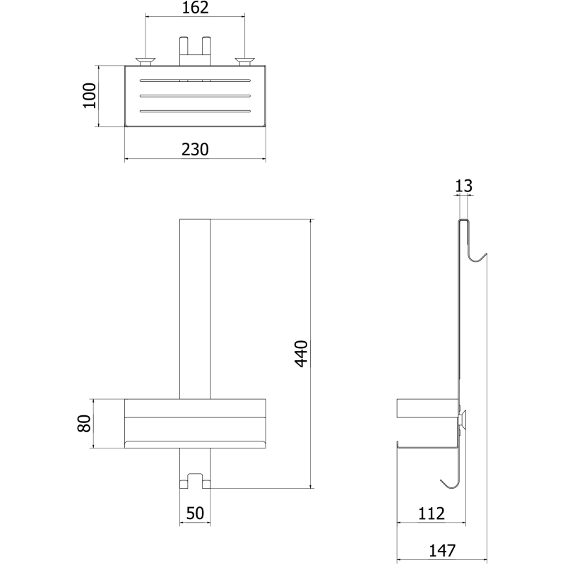 Mexen Brin-1 coș de baie cu suport, auriu - 70A8841-50