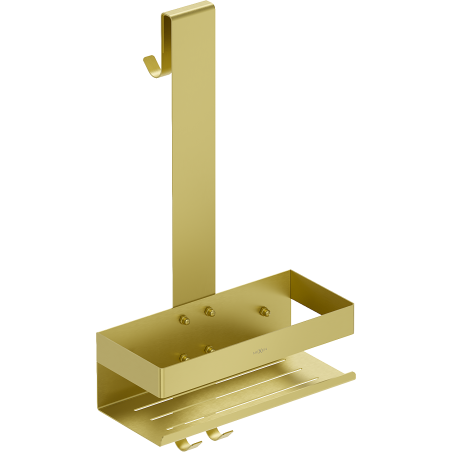 Mexen Brin-1 fürdőszobai kosár akasztóval, arany selyemfényű - 70A8841-55