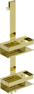 Mexen Brin-2 fürdőszobai kosár akasztóval, arany - 70A8842-50