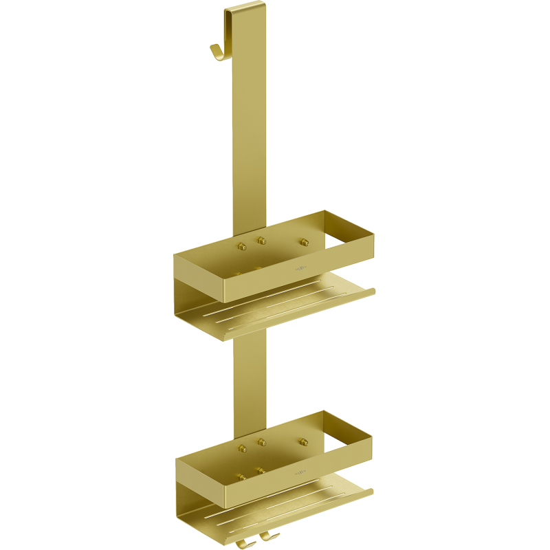 Mexen Brin-2 fürdőszobai kosár akasztóval, arany matt - 70A8842-55