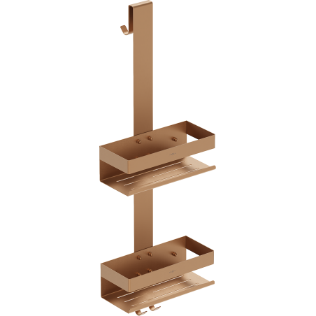 Mexen Brin-2 fürdőszobai kosár akasztóval, matt réz - 70A8842-65