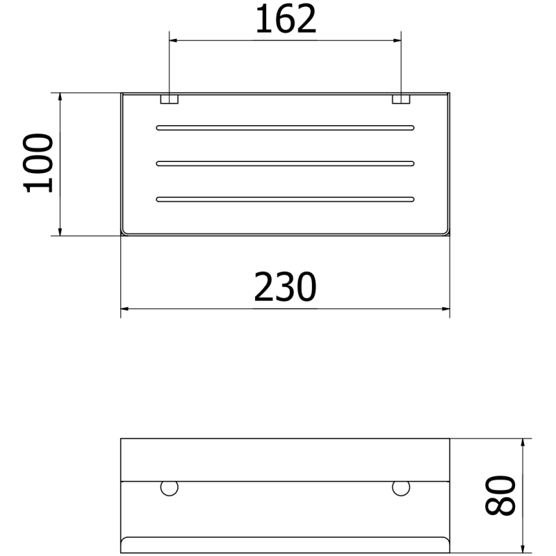 Mexen Brin-L fürdőszobai kosár, króm - 70A8730-00