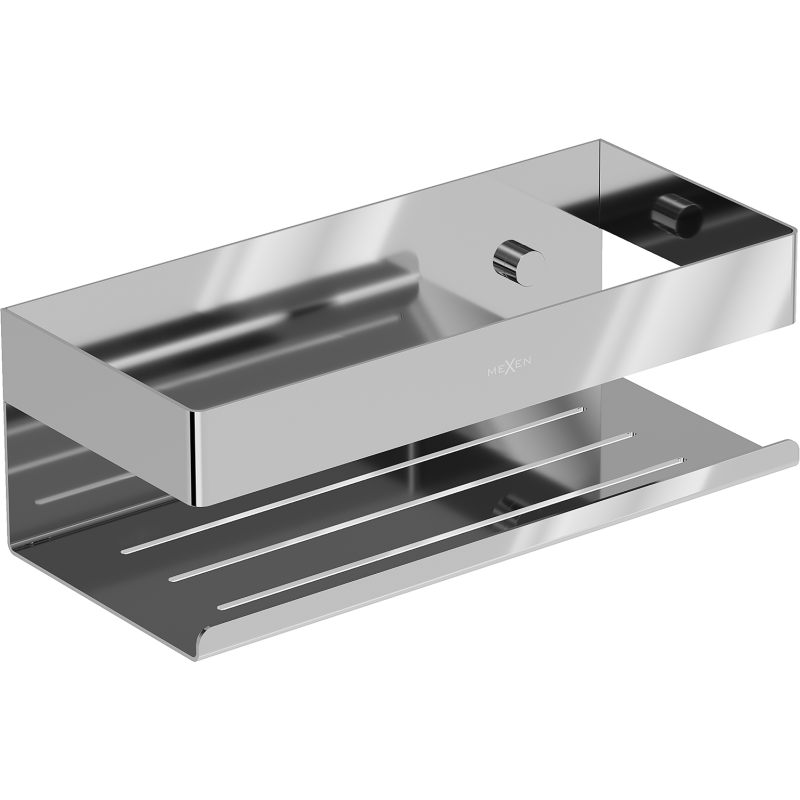 Mexen Brin-L fürdőszobai kosár, króm - 70A8730-00