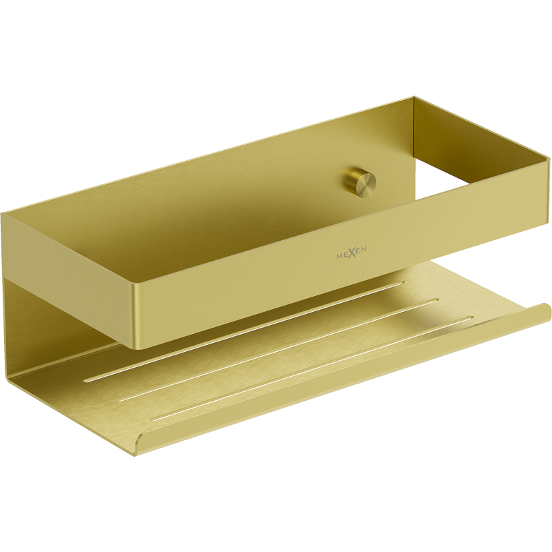 Mexen Brin-L fürdőszobai kosár, arany matt - 70A8730-55