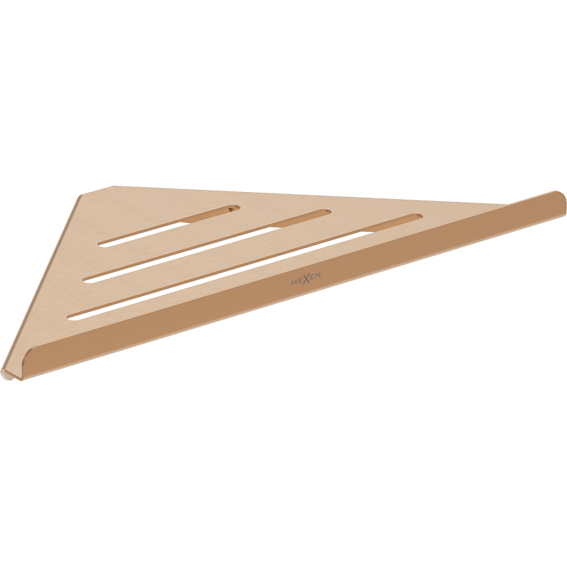 Mexen Diva-C sarok fürdőszobai kosár, csiszolt réz - 70A8528-65