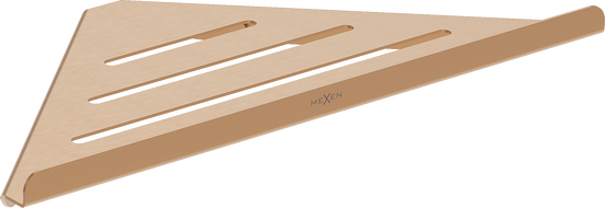 Mexen Diva-C sarok fürdőszobai kosár, csiszolt réz - 70A8528-65