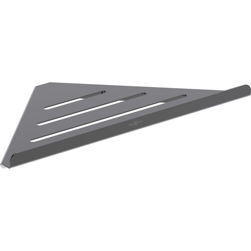 Mexen Diva-C sarok fürdőszobai kosár, fekete króm - 70A8528-73