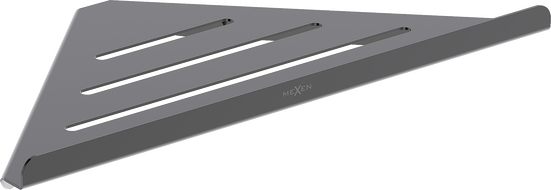 Mexen Diva-C sarok fürdőszobai kosár, fekete króm - 70A8528-73