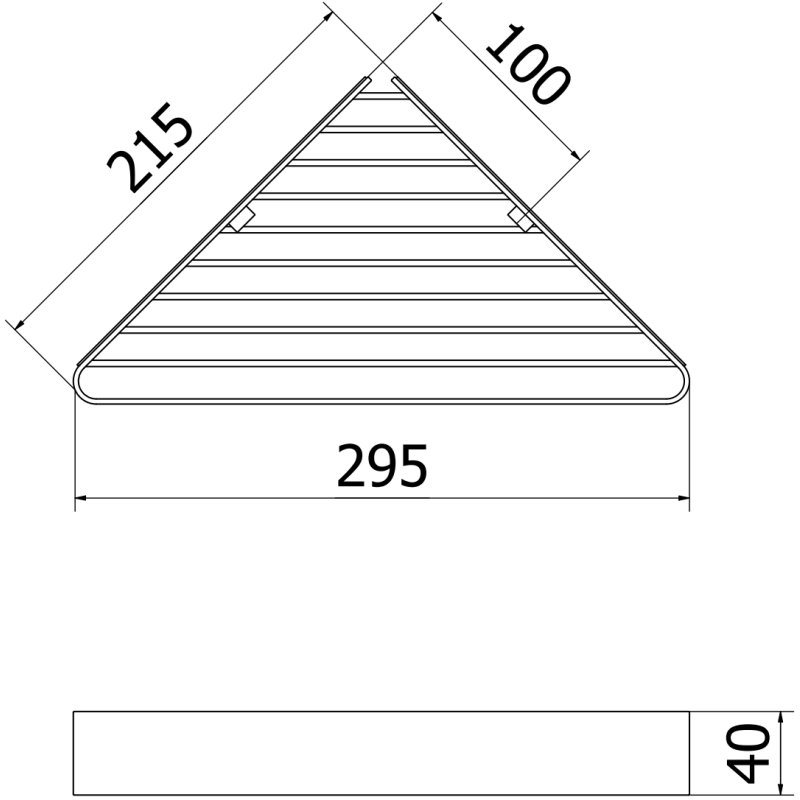 Mexen Evos-C sarok fürdőszobai kosár, kefézett arany - 70A8514-55