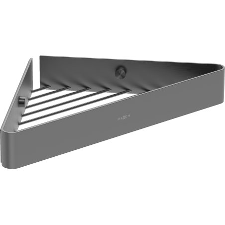 Mexen Evos-C sarok fürdőszobai kosár, gun gray csiszolt - 70A8514-66