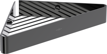 Mexen Evos-C sarok fürdőszobai kosár, fekete króm - 70A8514-73